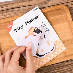 Schattige katvormige sticky notes memo blok voor studenten journaling creatieve schrijfwaren