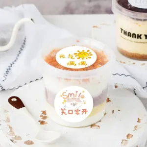 Niedliche Text-Kreativaufkleber für Dessert- und Milchteetassen, dekorative Siegeletiketten.