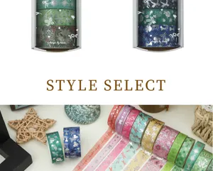Ensemble de rubans washi décoratifs avec de magnifiques motifs pour le scrapbooking et le journal.
