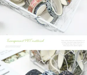 Transparante PET washi tape serie herfstbladeren voor bullet journal en DIY knutselen.
