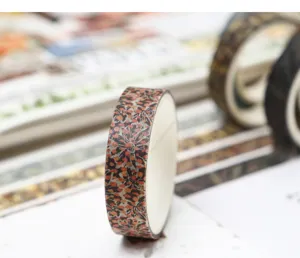 Vintage bloemige washi-tape voor journaling, scrapbooking en DIY-ambachtelijke decoratieprojecten.