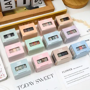 Lichte Vintage Washi Tape Set Herfstbladeren Botanische Plakband Voor Dagboek Scrapbooking DIY Schrijfwaren Knutselbenodigdheden