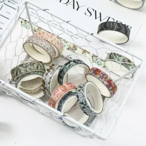 Washi tape set bloemen bladeren decoratieve stickers voor dagboek planner briefpapier
