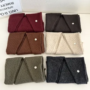 Korean style knitted hollow shawl scarf winter warm versatile women fashion knitted collar