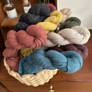 Autumn winter cotton linen plaid pleated scarf vintage style women solid color soft scarf
