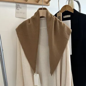 Koreanischer Stil 100% Wolle Dreieckschal Winter warmer einfarbiger Nackenschoner Schal