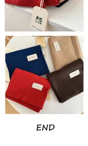 Premium wool knitted scarf for women and men, autumn winter warm thick cozy neck wrap.