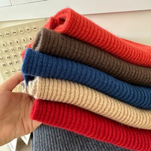 Cozy wool knit scarf winter warm ribbed muffler multi-color autumn fashion neck warmer soft