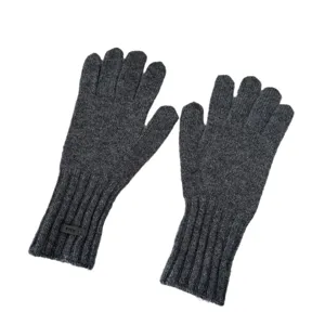 Women winter wool gloves solid color knit touch screen warm gloves comfortable daily wear