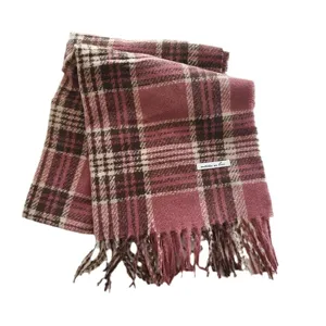 Elegante sciarpa a quadri da donna autunno inverno sciarpa calda stile principale