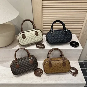 PU Leder Mode M Monogramm Handtasche stilvolle Henkeltasche Schulter Umhängetasche für Damen.