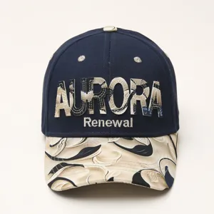 Classic embroidered letter baseball cap with floral pattern brim for women stylish casual wear.