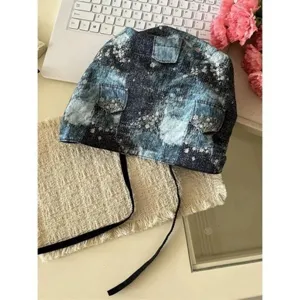 Vintage ξεθωριασμένο τζιν καπέλο κεφαλιού, casual slouchy tie-dye σκούφος για γυναίκες.