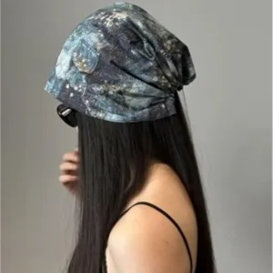 Vintage ξεβαμμένο slouchy σκουφάκι wasteland style tie dye άνετο φαρδύ κάλυμμα κεφαλής