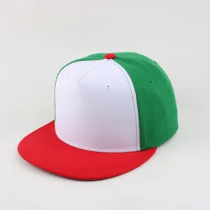 Colorblock flat brim hip hop baseball cap, stylish snapback hat for adult street dance wear.