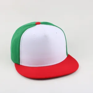 Plain color-blocked snapback baseball cap, trendy street dance hip-hop hat for adults.