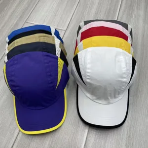 Quick drying 5 panel camp cap summer outdoor sports baseball hat multi color adjustable stylish