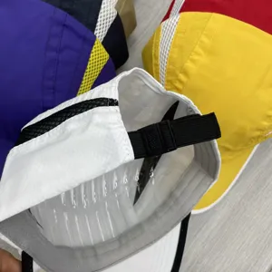 Quick dry camp cap for outdoor sports, breathable mesh baseball hat with adjustable strap.