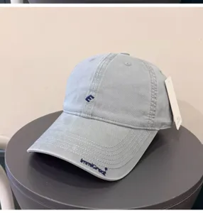 Korean minimalist embroidered soft-top baseball cap, casual versatile dad hat for women.