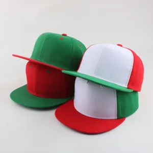 Unisex Color Block Hip Hop Baseball Cap Flat Brim Adjustable Streetwear Hat For Men Women Outdoor Sun Protection