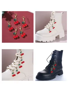 Retro oil drop cherry metal boot charms pendant multi-element DIY accessories for boots shoes