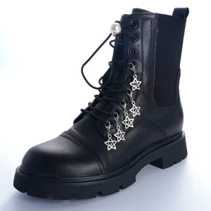 Punk Style Metal Five Pointed Star Shoe Clips Boot Accessories Fashion Alloy Star Pendants For Women Boots Decoration