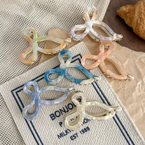 Acetate Hair Claw Women Bow Hairpin Butterfly Elegant Hair Accessories For Thick Hair Daily Styling Hair Catch Clip Gift