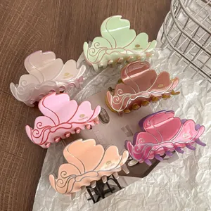 French minimalist butterfly hair claw clip set, elegant half updo hair accessory for women.