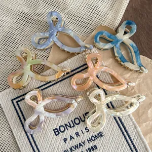 Acetate hair claw clip bow hair accessories cute shark clip for women styling gift hair styling tool
