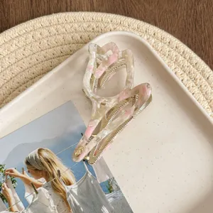 Tulip Acetate Hair Claw Clip French Style Elegant Shark Clip for Women Hair Accessories