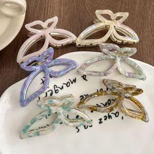 Pinza de Pelo de Mariposa de Acetato Estilo Sirena Clip Elegante Accesorios de Peinado para Mujeres y Niñas