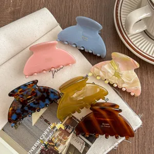Chic Acetate Hair Claw Clip Medium Ponytail Shark Clip Geometric Hair Accessories For Women Daily Styling