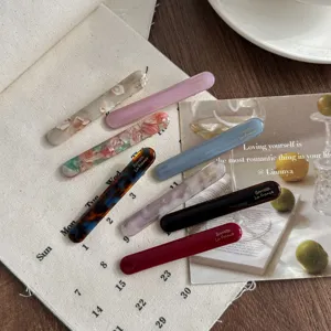 Minimalist resin hair clips french style small barrettes cute side hairpins for women