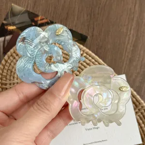 Floral hair claw clips set stylish acetate shark clips cute hair accessories for women