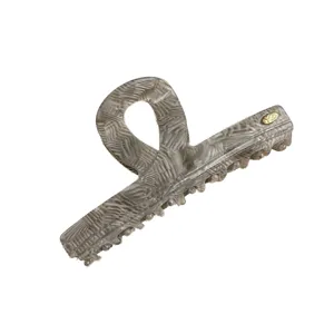 Korean style acetate hair claw clip, grey marble pattern large shark clip for thick hair accessory