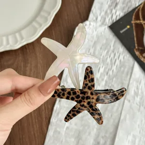 Acetate Starfish Hair Clip Sweet Cute Hairpin Side Clip Fashion Hair Accessories for Women