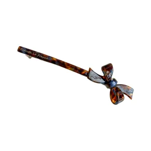 Tortoiseshell acetate bow hair clip elegant French barrette hairpin for women accessories