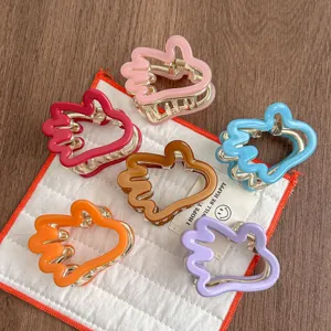 joli ensemble de pinces a cheveux main en resine coloree accessoires mignons pour filles et femmes