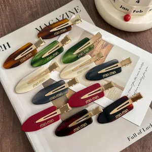 Fashion Women Acetate Hair Clip Elegant Side Bangs Barrettes Geometric Hair Accessories Hair Styling Tool Gift