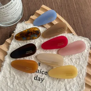 Sweet Cute Cellulose Acetate Water Drop Hair Clip Side Bangs Hairpin Duckbill Clip Geometric Hair Accessories For Women