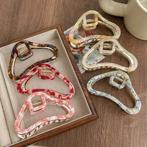 Molla per capelli nuvola irregolare in acetato fermaglio per capelli in metallo elegante accessori