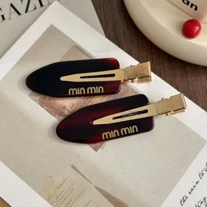 Acetate hair clip tortoiseshell side clip vintage snap hair accessory for women girls