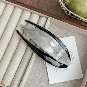 French chic acetate barrette hair clip elegant hair accessories for women detail view