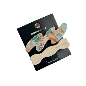 Minimalist 2pcs acetate hair clips set geometric duckbill clips for women daily styling