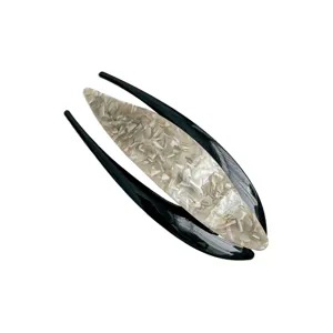 French elegant acetate fishtail hair clip for women, chic hair barrette for styling.
