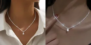 Sprankelende kristallen hanger sleutelbeen ketting elegante mode sieraden voor vrouwen