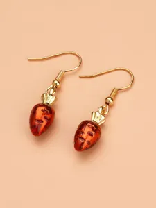 Orecchini a gancio a forma di carota carini, divertente design di frutta per abbigliamento.