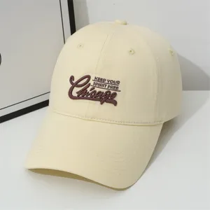 American style letter embroidered baseball cap, perfect for outdoor sun protection.