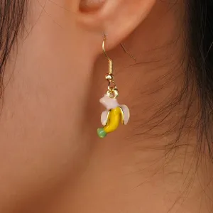 Simpatici orecchini pendenti con frutta tropicale, stile coreano simpatici animali.