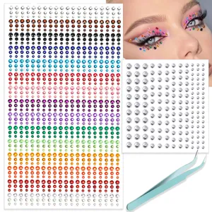 660pcs face rhinestone stickers self adhesive body gems crystal makeup eye jewels craft
